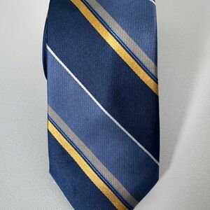 Chaps Blue and Gold Striped Tie